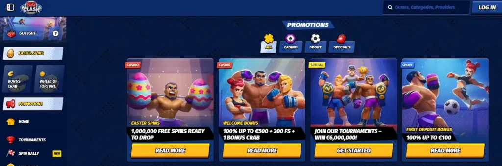 Big Clash casino Ireland